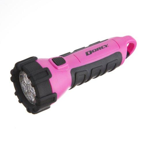 Lanterna de LED Dorcy à prova d'água flutuante com mosquetão, 55 lúmens, 20 cm, rosa (41-2509)