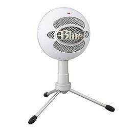 Microfone Condensador USB Blue Snowball iCE com Captação Cardióide, Ajustável, Plug and Play para Gravação e Streaming em PC e Mac - Branco