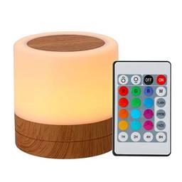 Strachey Leds de mesa coloridos luz noturna quarto cabeceira USB tocante RGB abajur com controle remoto