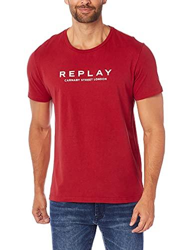 Camiseta Gola careca, Replay, Masculino, Vermelho, m