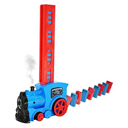 Trem Dominó Divertido 80 Peças Azul, DM Toys