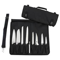 Henniu Estojo para facas, bolsa para facas de chef com alça e alça de ombro duráveis, bolsa para facas portátil Estojo para facas com cutelo de carne