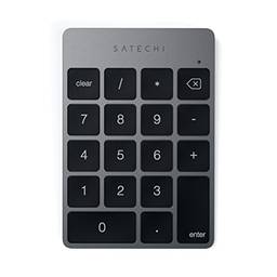 SATECHI Extensão de teclado numérico sem fio Bluetooth de alumínio fino - Compatível com iMac 2017, iMac Pro, iPad, iPhone, Dell, Lenovo e mais (Space Gray), Cinza espacial, ST-SALKPM