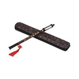 Instrumento Musical Tradicional Chinesa Vertical Soprado Bawu Preto Bambu Chinês Livre Reed Flauta Chave de G