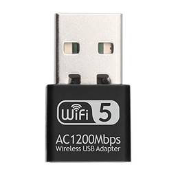 Queenser 2.4G 5G AC1200Mbps Placa de Rede Sem Fio Adaptador USB Dual Band WIFI Receptor RTL8812