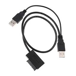 Homyl Adaptador USB 2.0 Para Mini SATA 7 + 6 13 Pinos Para Unidade Slimline De CD/DVD ROM De Laptop