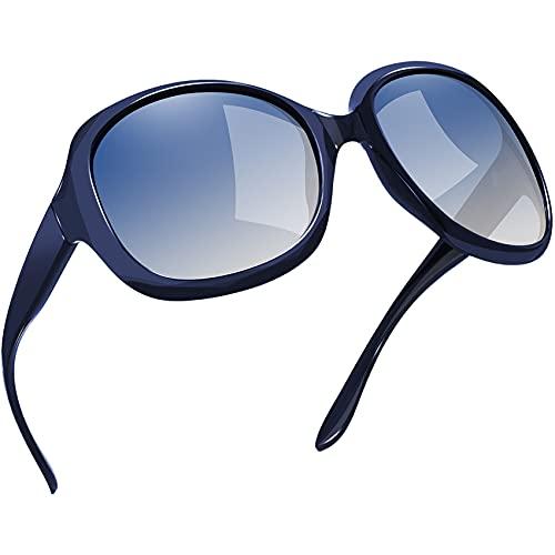 Óculos de Sol Feminino Polarizados Joopin Armação Grande óculos Escuros para Mulheres Vintage Senhoras Tons (Gradiente Oceano Azul)