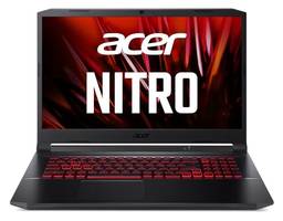 Notebook Gamer Acer Nitro 5 AN517-54-765V Intel core I7 11ª ger. 16GB RAM 512GB SSD (NVIDIA RTX 3050) 17,3 LED FHD IPS 144Hz Linux Gutta Preto com vermelho