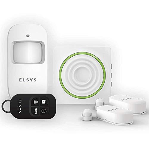 Kit de Segurança, Elsys, com Alarme e Sensores sem fio de porta e movimento, ESA-KW1080