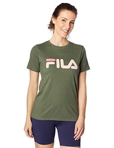Camiseta Basic Letter, Fila, Feminino, Verde Militar, GG