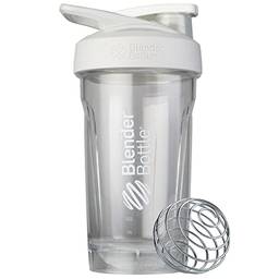 BlenderBottle Strada Shaker Cup Perfeito para Shakes de Proteínas e Pré-Treino, 700 ml, Branco