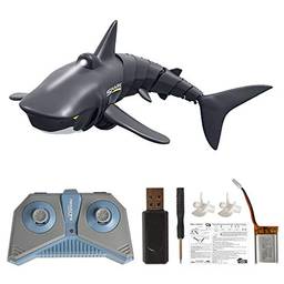 Tomshin Mini brinquedo de controle remoto tubarão rc brinquedo de natação brinquedo subaquático rc barco barco de corrida elétrica paródia piscina de brinquedo