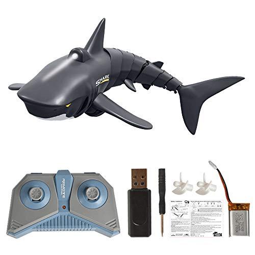 Tomshin Mini brinquedo de controle remoto tubarão rc brinquedo de natação brinquedo subaquático rc barco barco de corrida elétrica paródia piscina de brinquedo