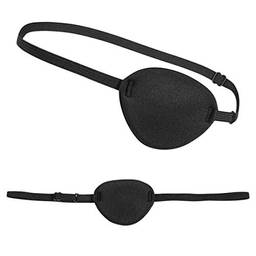 Lurrose 2 Peças de Tapa-Olho de Pirata Máscaras de Olhos Ajustáveis ??3D Estéreo Capa de Sombreamento para Crianças E Adultos (Preto)