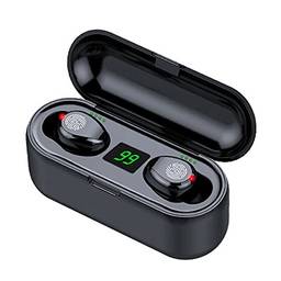 Houshome F9 True Wireless Headphones Bluetooth 5.0 TWS Earbuds Touch Control Fone de ouvido esportivo à prova de suor 1200mAh Caixa de carregamento Display de energia da bateria com saída USB do micro