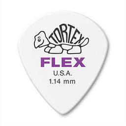 Jim Dunlop Palhetas de guitarra brancas Tortex Flex Jazz III, 1,14 mm, (468P1.14)