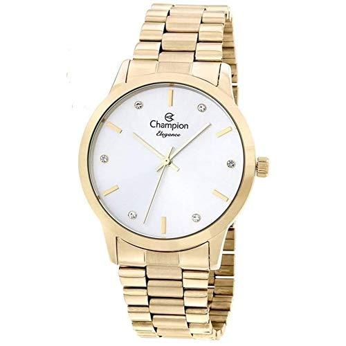 Relógio Champion Feminino Dourado Analógico CN24057W + Pulseira Berloques