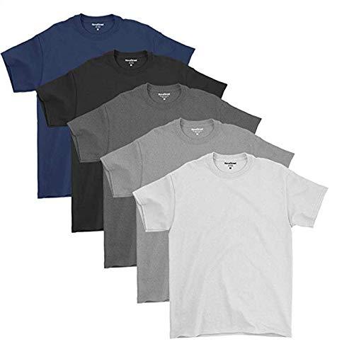 Kit 5 Camisetas Básicas Masculinas Lisas Confort Novastreet