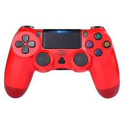 Controle Compatível Com Playstation 4, Dualshock Controle Sem Fio Bluetooth Com PS4 (Vermelho)
