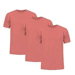 Kit 3 Camisetas Dry Fit Masculina Esportes Exercícios Academia Proteção UV 50 (as2, alpha, s, regular, 3 Vermelha Mescla)