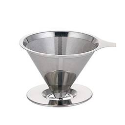 Aibecy Filtro de café de aço inoxidável despeje sobre funil gotejamento chá metal malha cesta ferramenta café reutilizável para cozinha