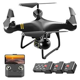 Staright Drone RC com Dual Camera 4K RC Quadcopter com Função Trajetória Flight Modo Headless One Click Return 360 ° Roll with 3 Battery