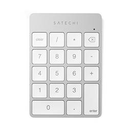 Satechi Extensão Sem Fio de Teclado de 18 teclas Bluetooth de Alumínio - Compatível com MacBook Pro, MacBook Air, Mac Mini, iMac, iMac Pro, iPad, iPhone e muito mais (Prata)