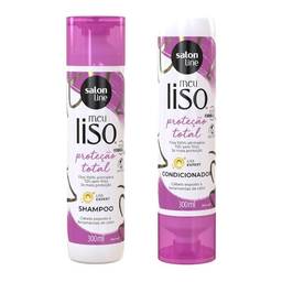 Kit Shampoo e Condicionador Meu Liso Proteção Total Salon Line