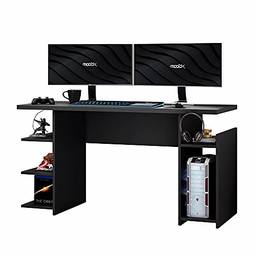 Mesa para Computador/Gamer MX Preto com 5 Prateleiras e Gancho para HeadSet