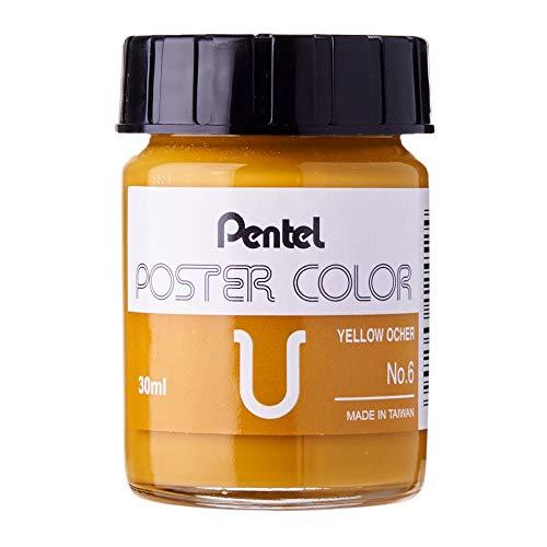 Pentel Poster Colour Tinta Guache, Amarelo Ocre, 30 ml