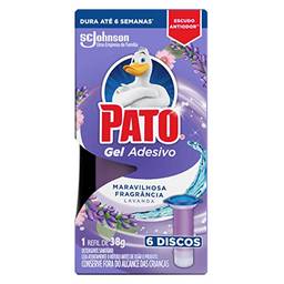 Desodorizador Sanitário Pato Gel Adesivo Lavanda Refil 6 Discos