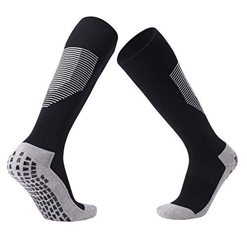 Staright Almofada de futebol meias sobre a panturrilha aderência antiderrapante para futebol esqui basquete ciclismo esportes meias de compressão atlética no joelho