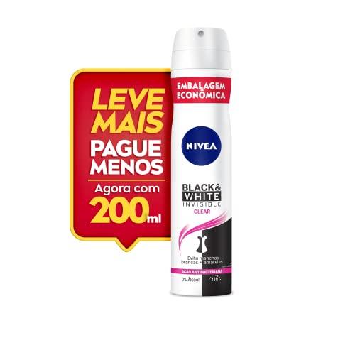 Desodorante Nivea Antitranspirante Aerosol Invisible Black & White Fem Promo 200Ml, Nivea