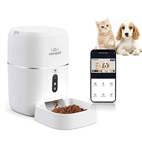 6L Alimentador Automático de Datos, Tuya APP Wi-Fi Alimentos Para Pet com Câmera 1080p dispensador de alimentos para cães com controle de porção, alarmes de distribuição e gravador de voz até 20 refeições por dia
