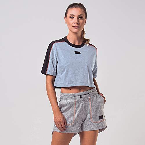 Camiseta Cropped Sports FF, Fila, Feminino, Azul Light/Preto, M