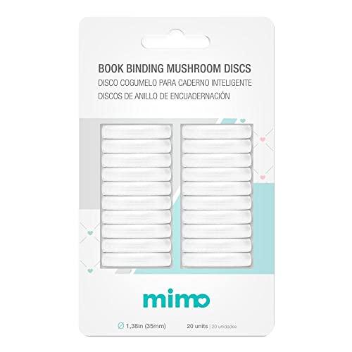 Disco Cogumelo para Caderno Inteligente Branco Mimo - 35 mm - 20 Unids