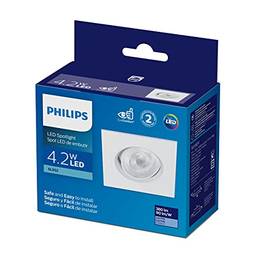 Luminária Led Philips Embutir Spotkit quadrada 4,2W luz branca bivolt (100-240V)