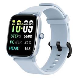 Amazfit [2022 New Version] GTS 2 Mini Relógio Inteligente para Homens Mulheres, Vida da Bateria de 14 Dias, Alexa Built-in, Rastreador de Fitness de Saúde, com GPS e 68 Modo Esportivo, Monitor de Sono de Oxigênio Cardíaco Sanguíneo, Azul