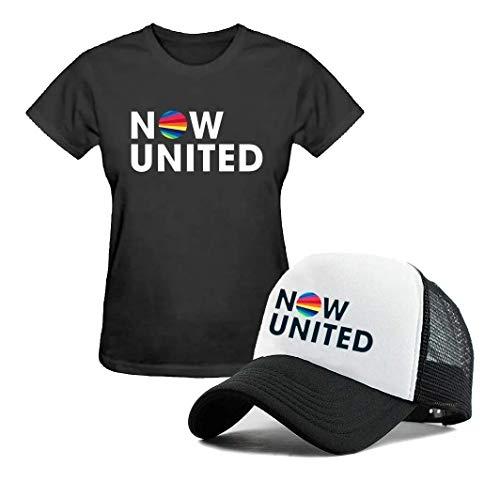 Kit Camiseta Algodão T- Shirt + Boné Now United Music Grupo (G, Preto)