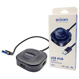 HUB USB 3.0 5Gbps 5x1 Leitor Cartão 3 portas Micro SD Carregador