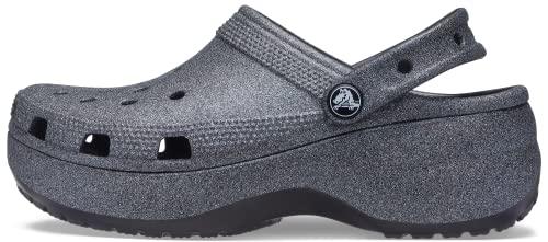 Sandália Classic Platform Glitter II, Crocs, Adulto Unissex, Black, 39