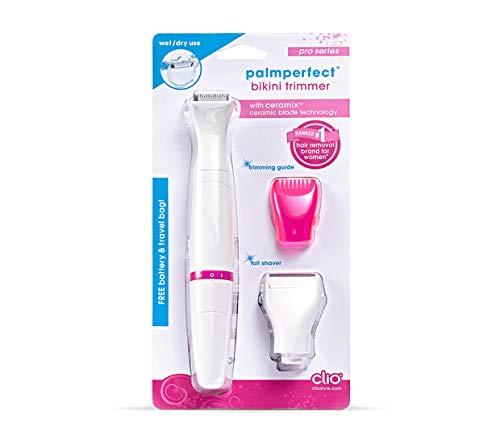 Palmperfect Pro Series Sistema de aparar biquíni, remoção de pelos, esfoliante, barbeador de lacre, barbear afiado, depilação indolor