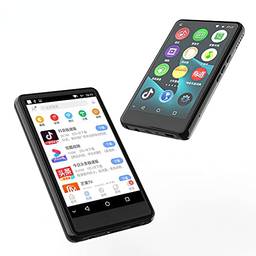 Ruizu h6 android wifi mp3 player com bluetooth tela de toque completa 4 polegadas music mp4 player com alto-falante, fm, e-book, gravador, vídeo (Construído em memória 16G)
