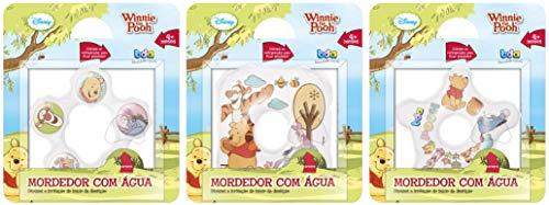 Pooh Mordedor de Agua (3 Modelos, Circular, Quadrado e Estrela), Toyster Brinquedos, Cores e formatos podem variar, 1 unidade