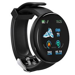 Queenser D18 1.3in relógio inteligente esportivo à prova d'água smartwatch freqüência cardíaca monitoração do sono sedentário pulseira lembrete