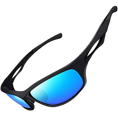 Óculos de Sol Esportivo Polarizado para Masculino Femininos UV400 Proteção Ciclismo Dirigir Armação Inquebrável Joopin Óculos de Sol para Homens e mulheres (Azul de Gelo)
