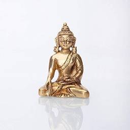 Yogateria Estátua Decorativa Buda Meditando Ratnasambhava Bronze 8cm