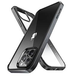 SUPCASE Capa Unicorn Beetle Edge Series para iPhone 13 Pro Max (versão 2021) 15,7 cm, capa transparente com TPU interno e parte traseira transparente(Preto)