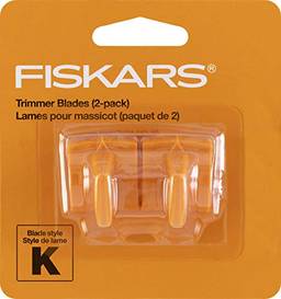 Fiskars 177500-1001 Lâminas de aparador reforçadas Fiskars (pacote com 2), a embalagem pode variar, laranja