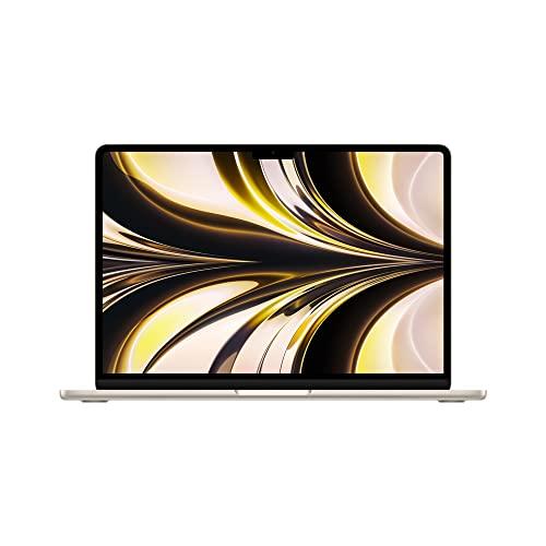 Notebook Apple MacBook Air de 13 polegadas: Chip M2 da Apple com CPU de oito núcleos e GPU de oito núcleos, de 256 GB SSD - Estelar